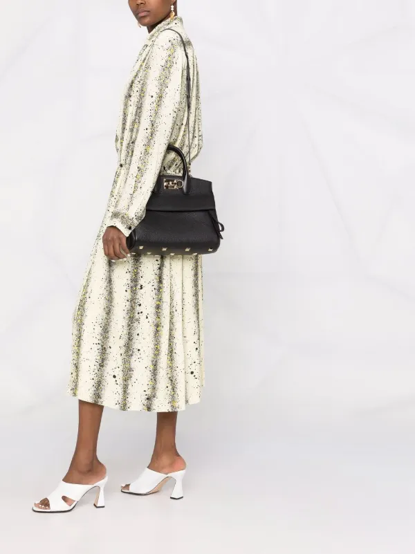 Ferragamo Studio レザーハンドバッグ S | ブラック | FARFETCH JP