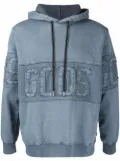 GCDS logo-embroidered hoodie - Blue