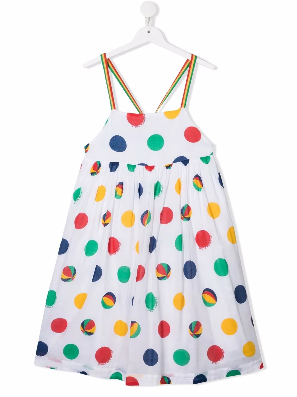 

Stella McCartney Kids vestido con estampado de lunares - Blanco