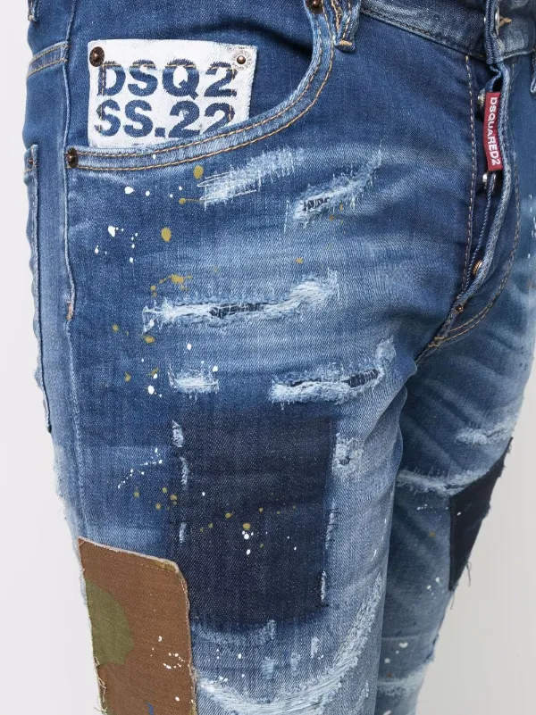 dsquared2 jeans with paint
