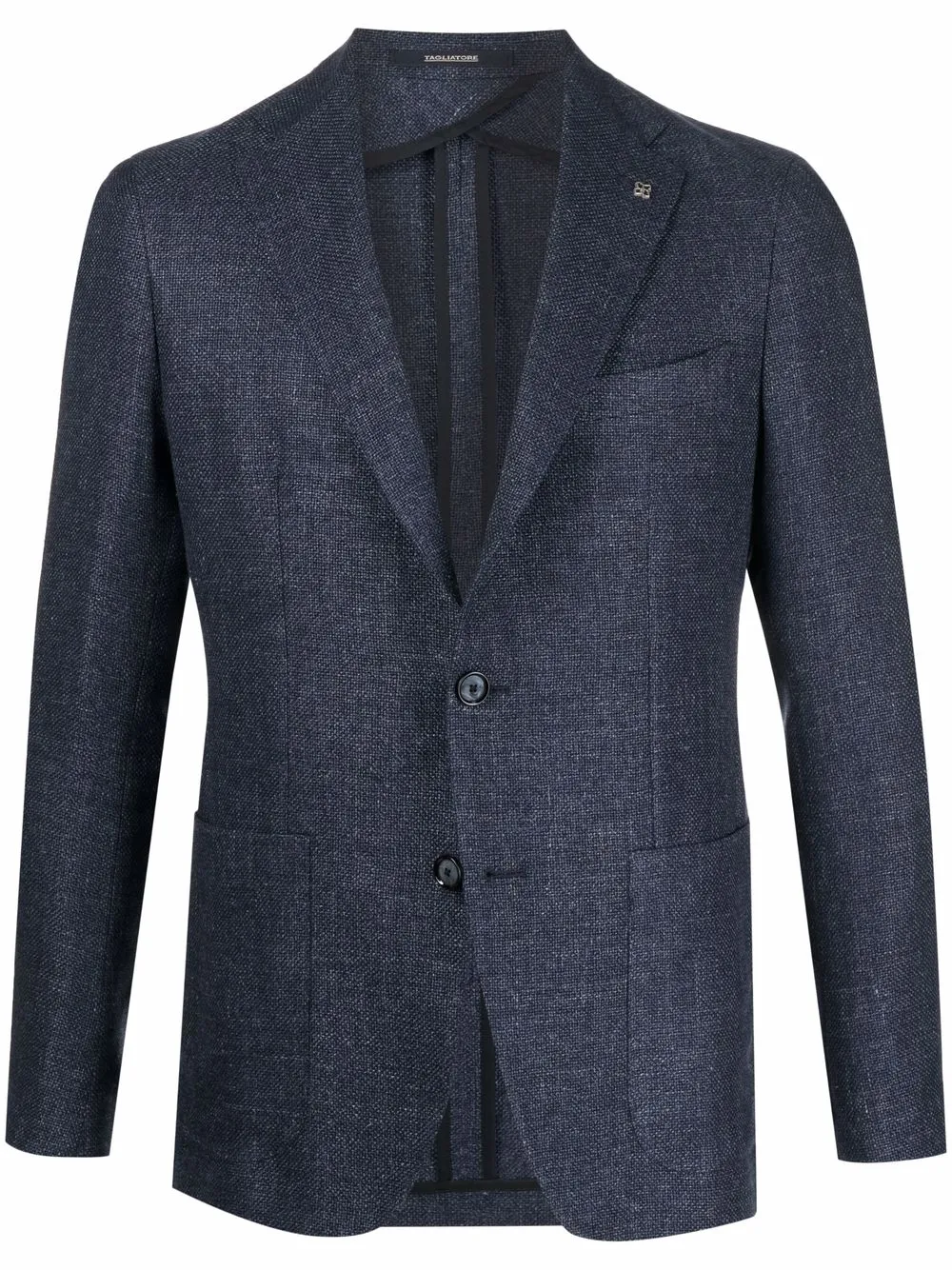 Tagliatore single-breasted wool-linen blazer