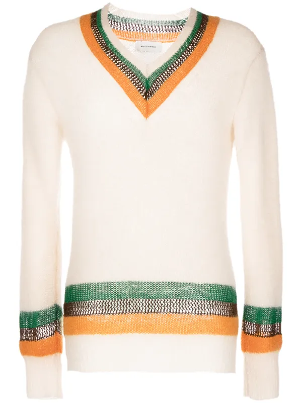Wales Bonner contrast-trim Knit Jumper 