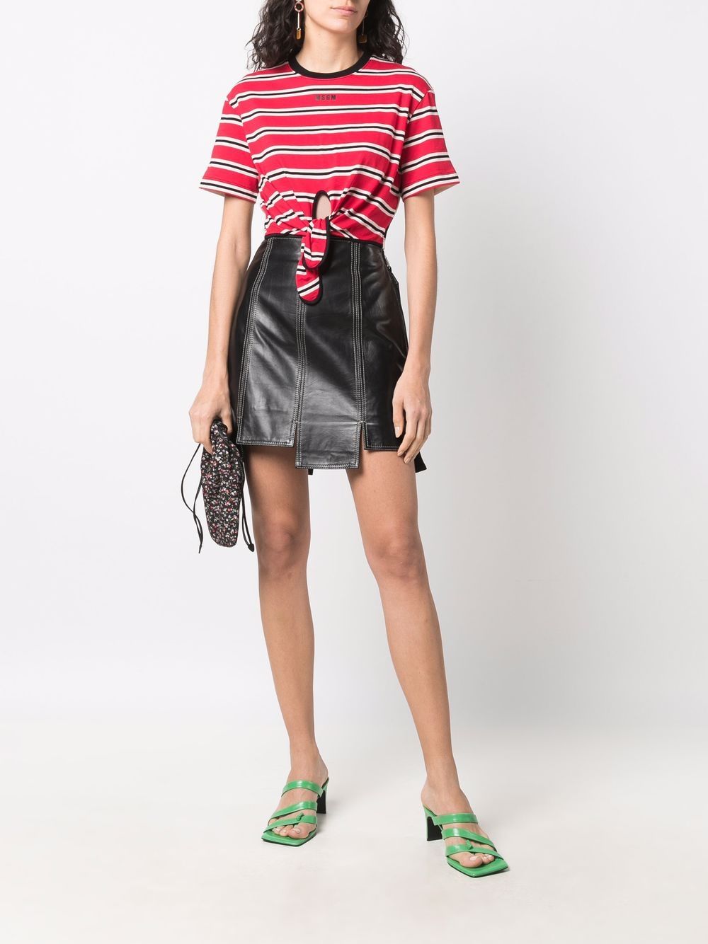 MSGM Blouse met gestrikte taille - Rood