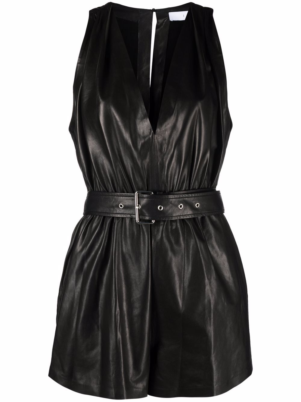 

IRO jumpsuit corto fruncido - Negro