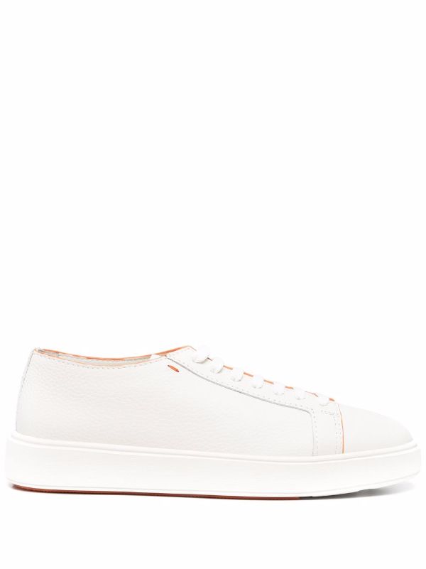 santoni leather sneakers