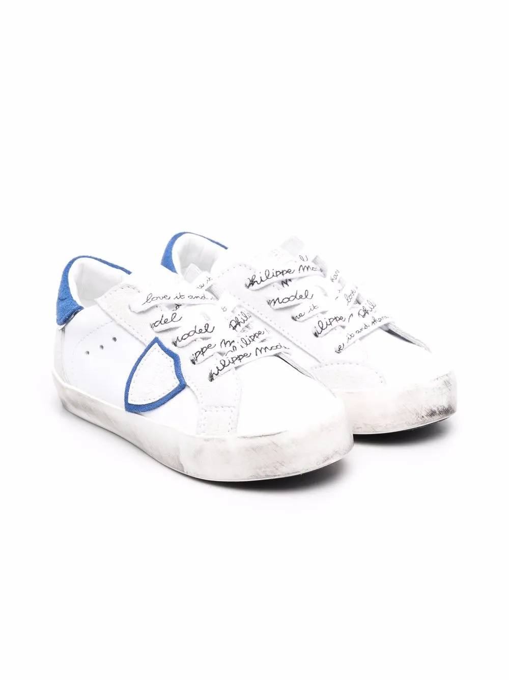 

Philippe Model Kids tenis Paris Veau con agujetas - Blanco