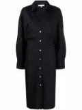 Vince pointed-collar cotton shirt dress - Blue