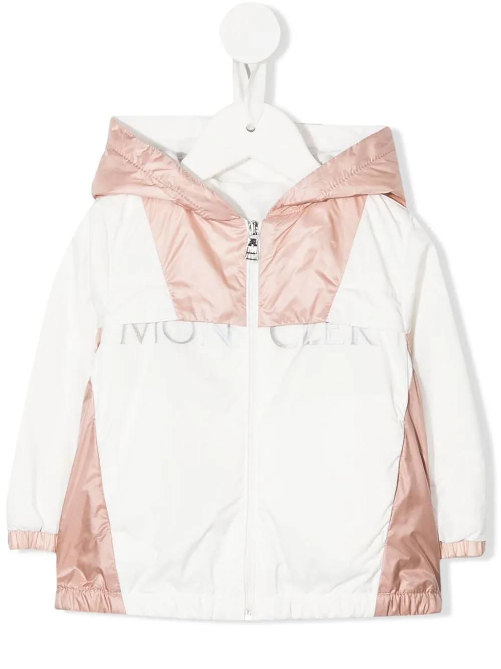

Moncler Enfant logo-print hooded windbreaker - White