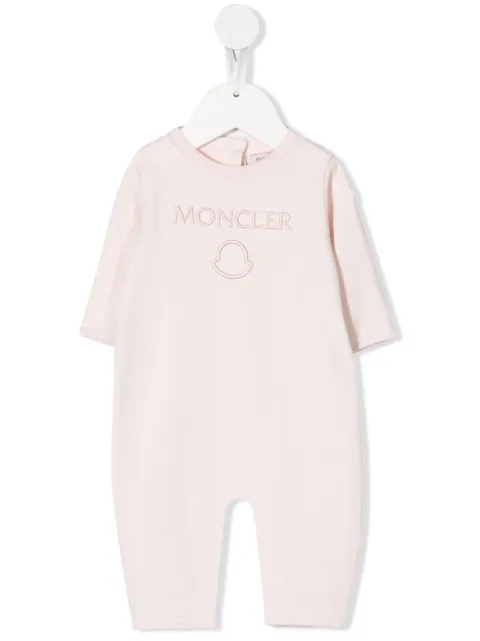 Moncler Enfant logo-embroidered cotton romper