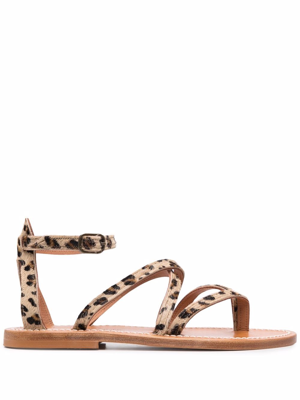 фото K. jacques leopard-print leather sandals