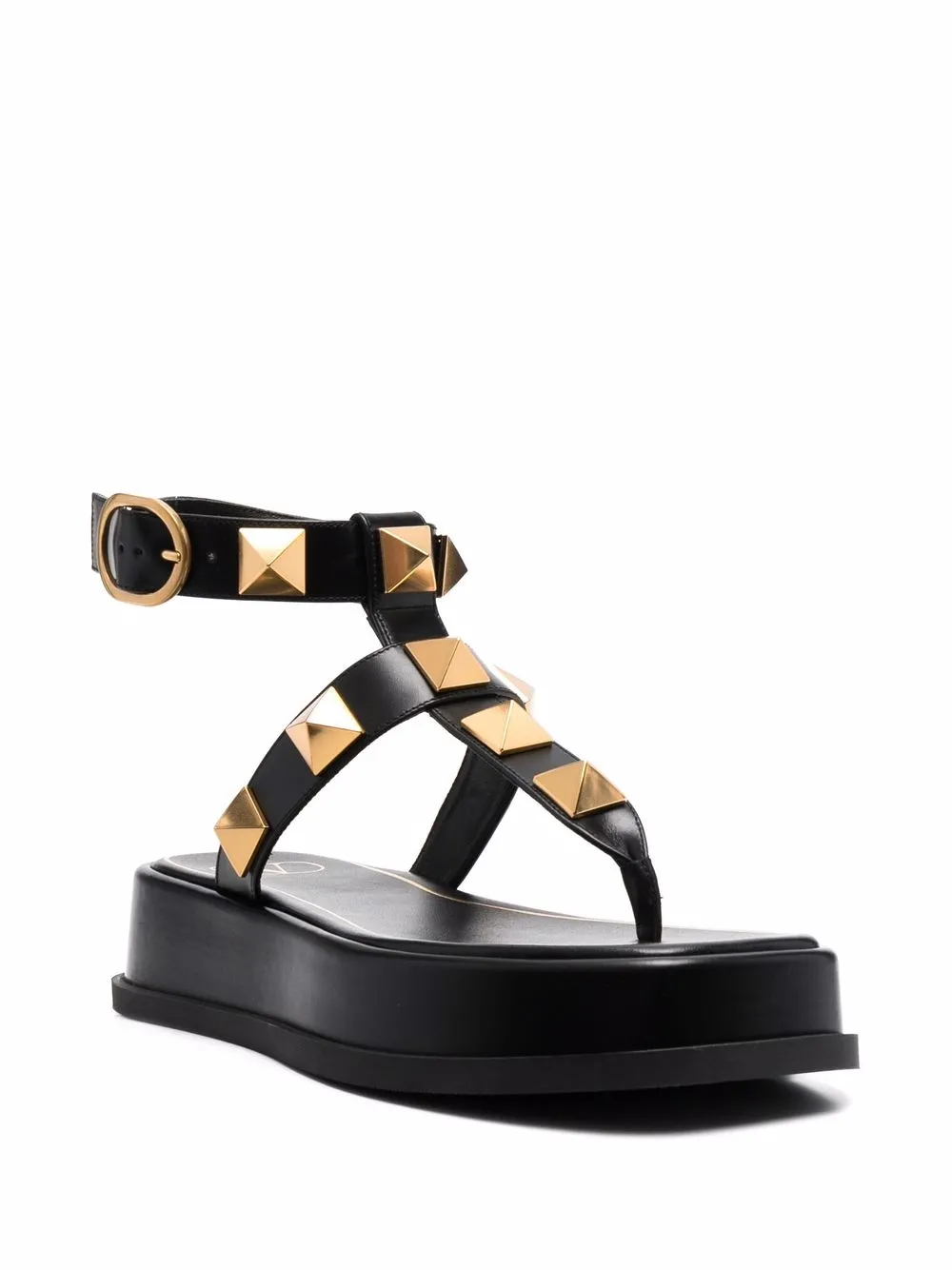 Gold Stud Flatform Strappy Sandals | Strappy sandals, Gold studs, Strappy