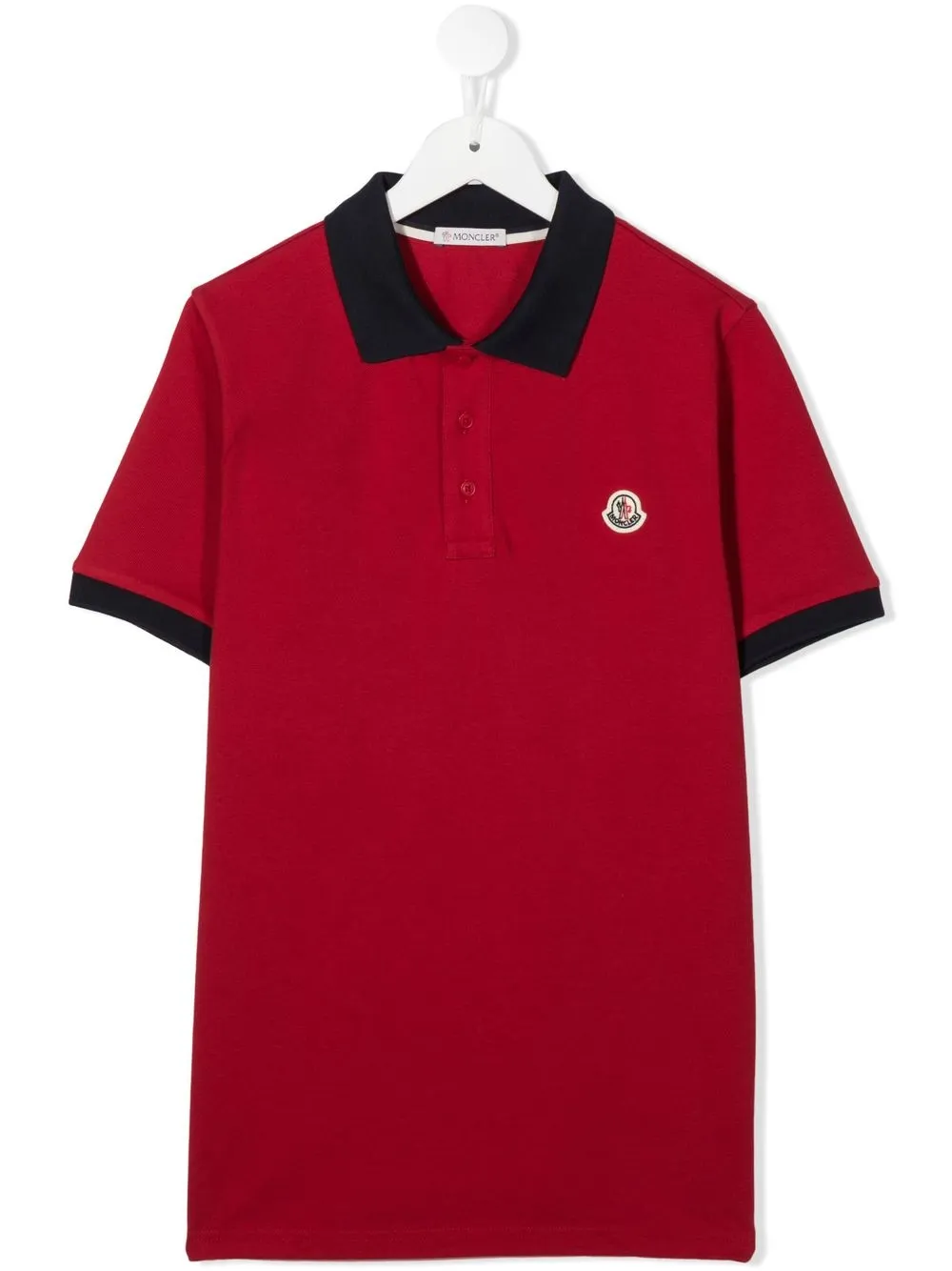 

Moncler Enfant playera tipo polo con parche del logo - Rojo