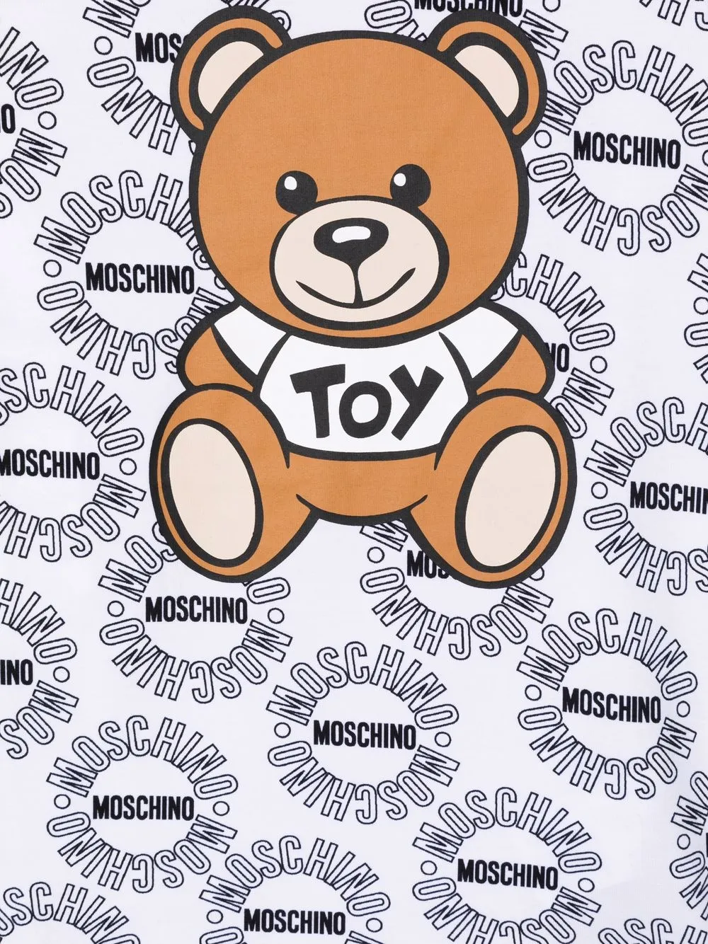 фото Moschino kids футболка teddy bear с монограммой