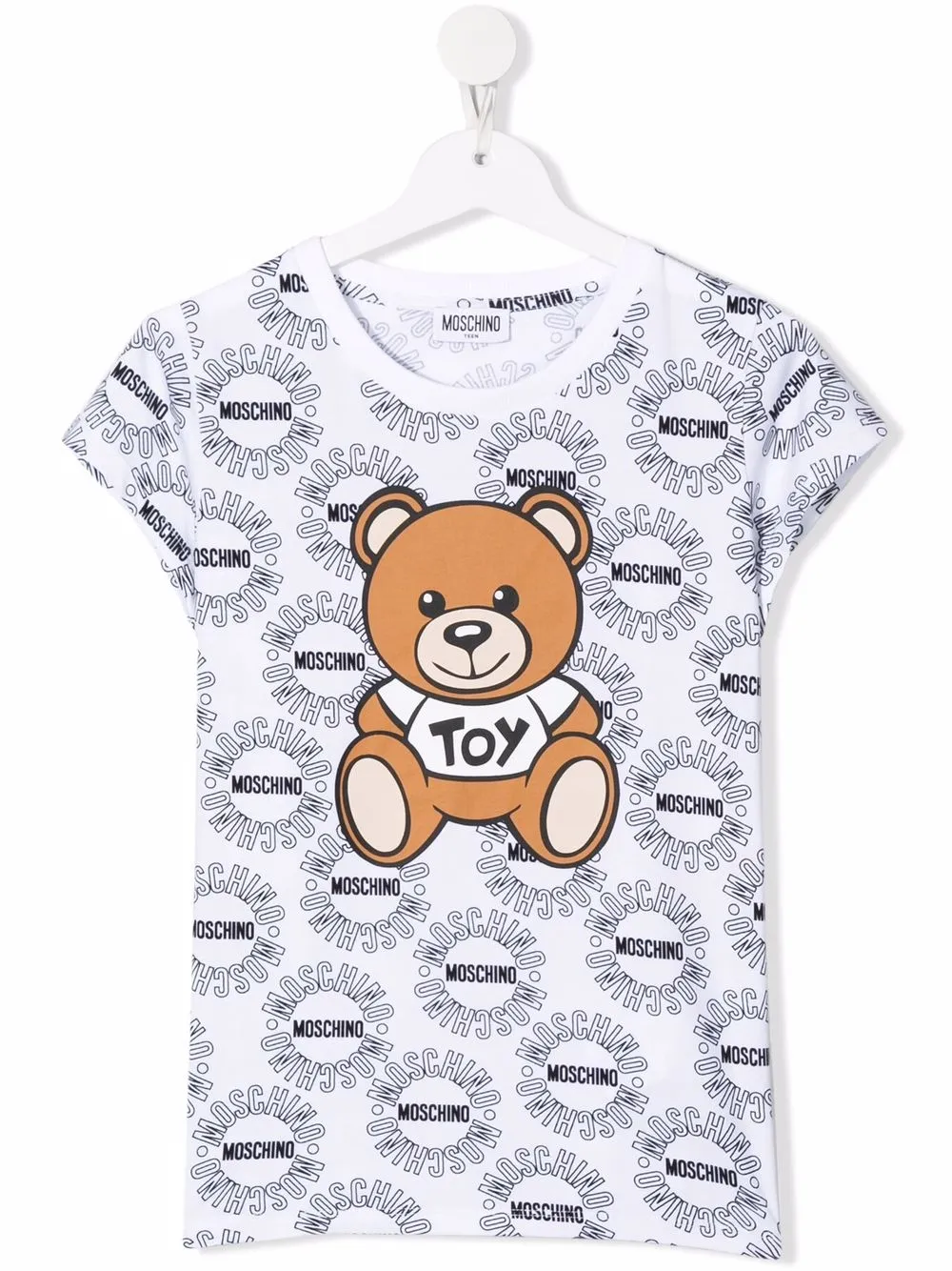 фото Moschino kids футболка teddy bear с монограммой