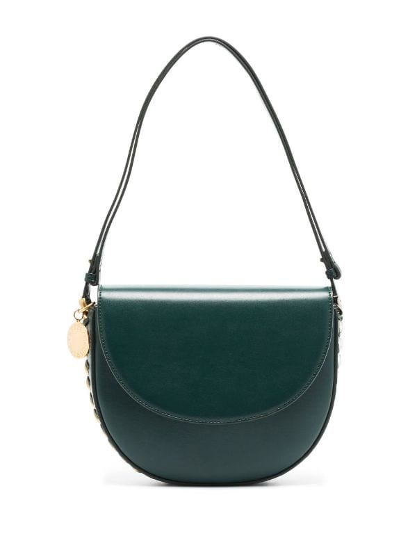 Stella McCartney Medium Frayme Flap Shoulder Bag - Green