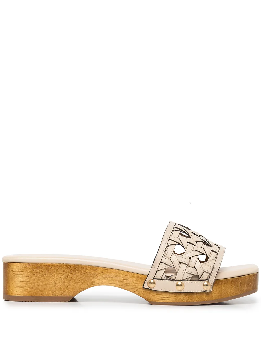 Tory Burch Interwoven Open Toe Clogs - Farfetch