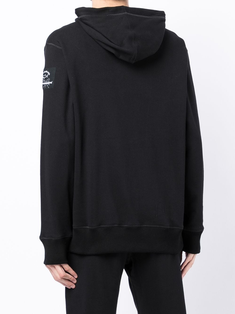 Shop White Mountaineering Logo-print Cotton Hoodie In Black