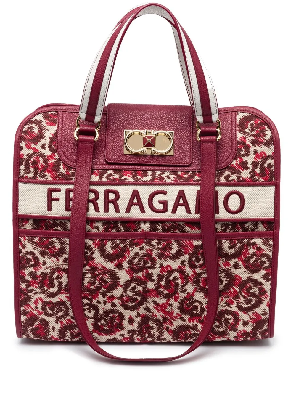 

Salvatore Ferragamo tote Iconic - GANCI S SAFARI MELAGRANA MELAGRANA