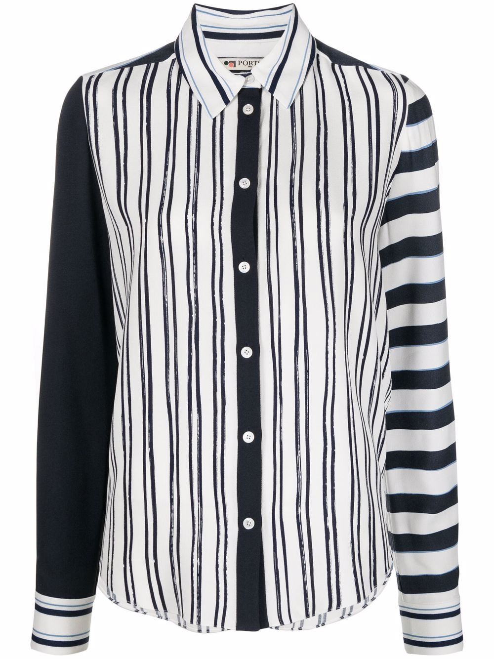 фото Ports 1961 multi-stripe print long-sleeve shirt