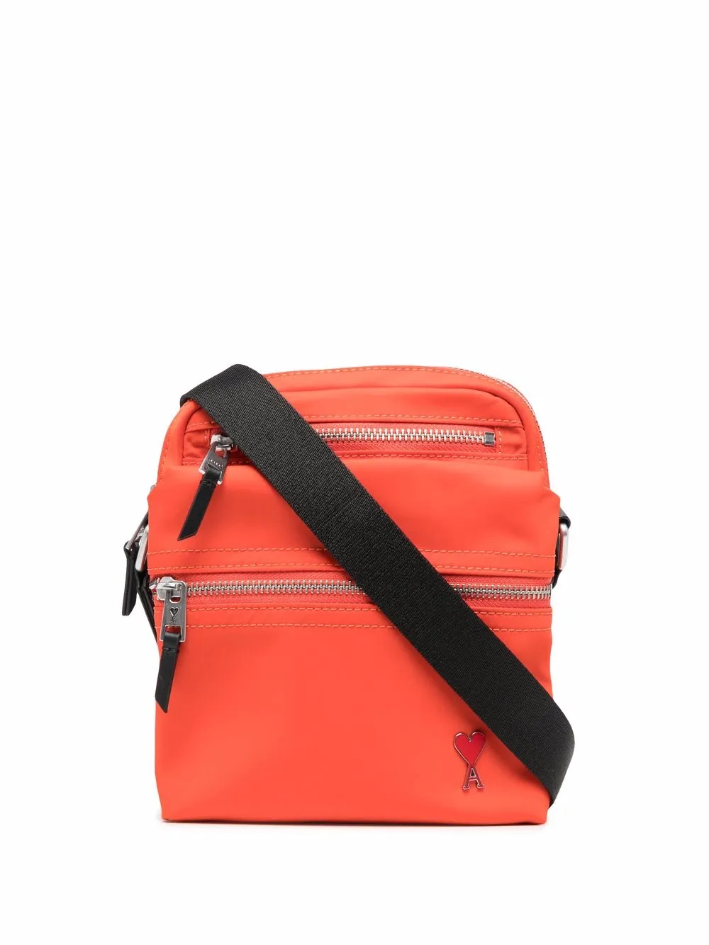 

AMI Paris bolsa crossbody con detalle Ami de Coeur - Naranja