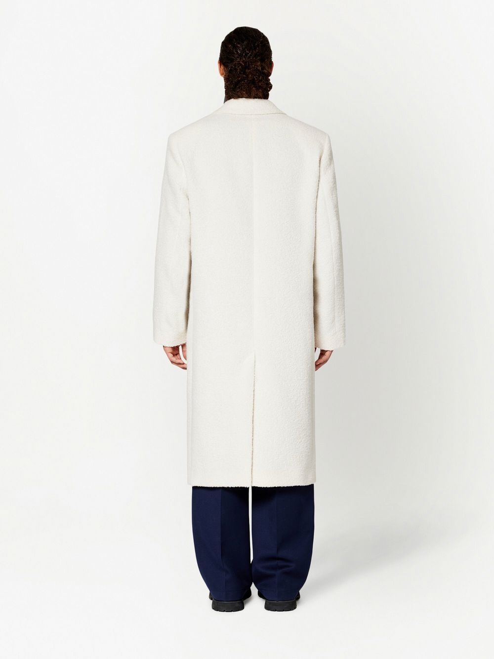 Shop Ami Alexandre Mattiussi Single-breasted Coat In 白色