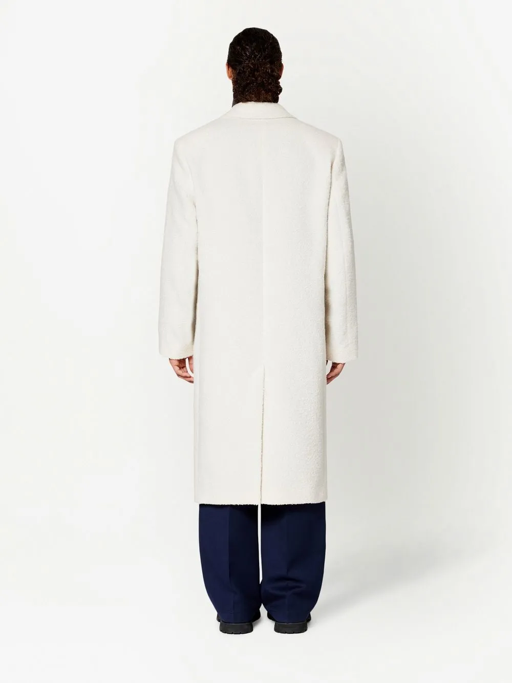 Shop Ami Alexandre Mattiussi Single-breasted Coat In 白色