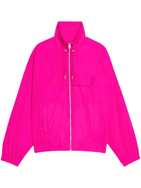 AMI Paris logo-patch bomber jacket