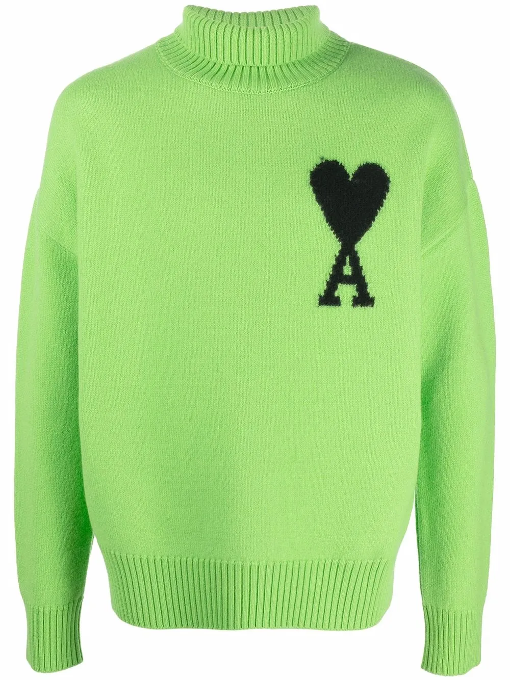 

AMI Paris Ami de Coeur roll-neck jumper - Green