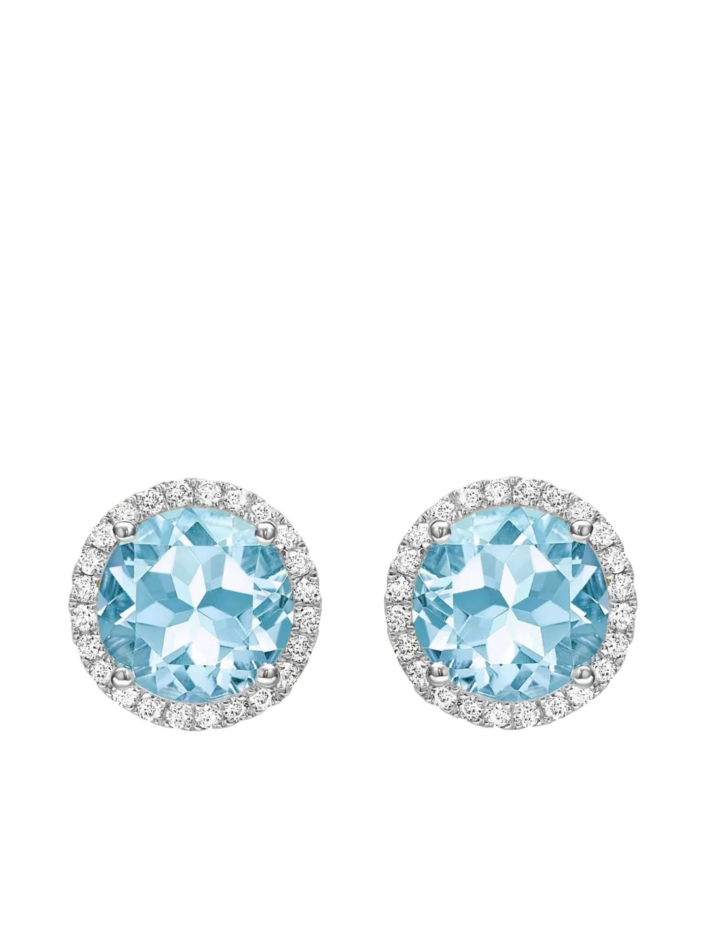 Kiki McDonough 18kt white gold Grace topaz and diamond stud earrings | Image 2