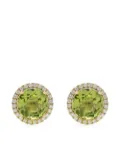 Kiki McDonough 18kt yellow gold Grace peridot and diamond stud earrings - Green