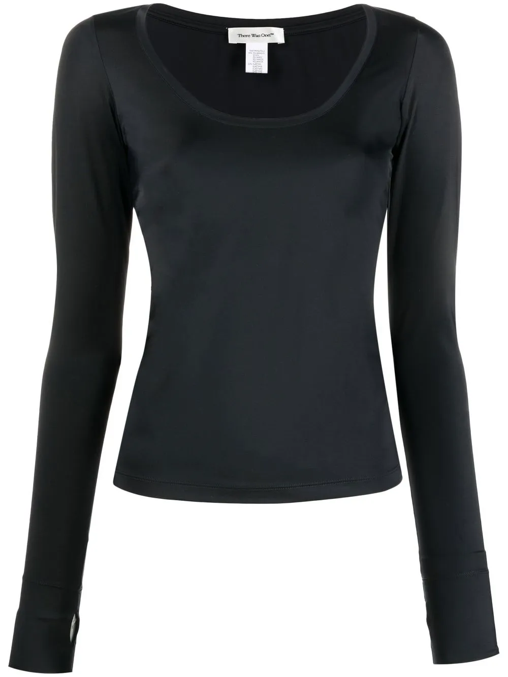 

There Was One playera manga larga slim - Negro
