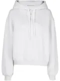 Alexander Wang rubberised logo cotton hoodie - Grey