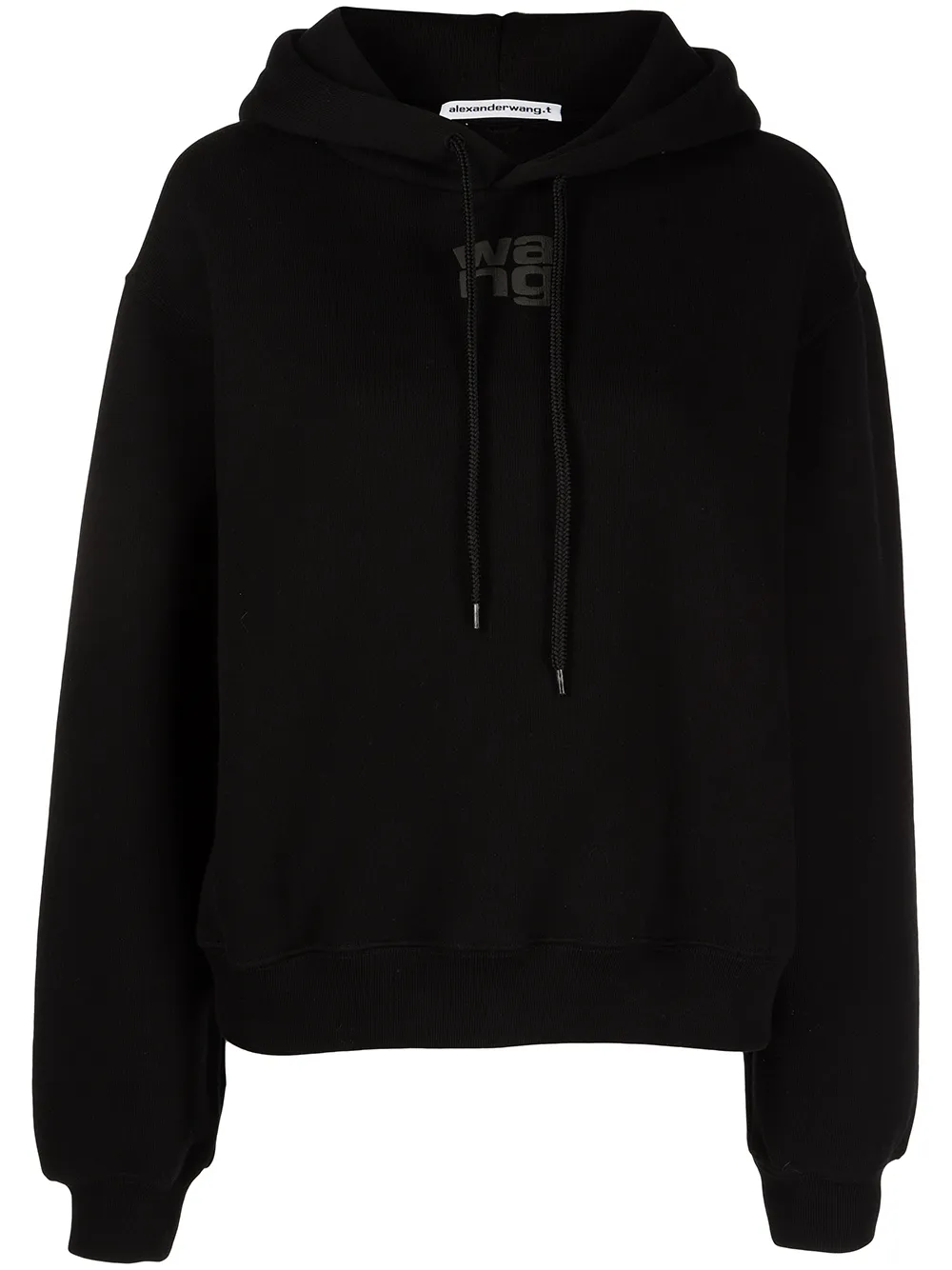 Image 1 of Alexander Wang rubberised logo cotton hoodie