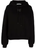 Alexander Wang rubberised logo cotton hoodie - Black