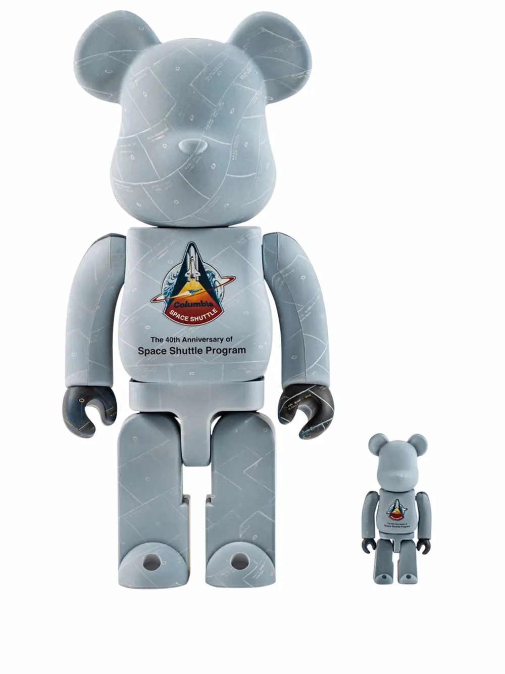 

Medicom Toy pack de figuras BE@RBRICK Space Shuttle - Gris