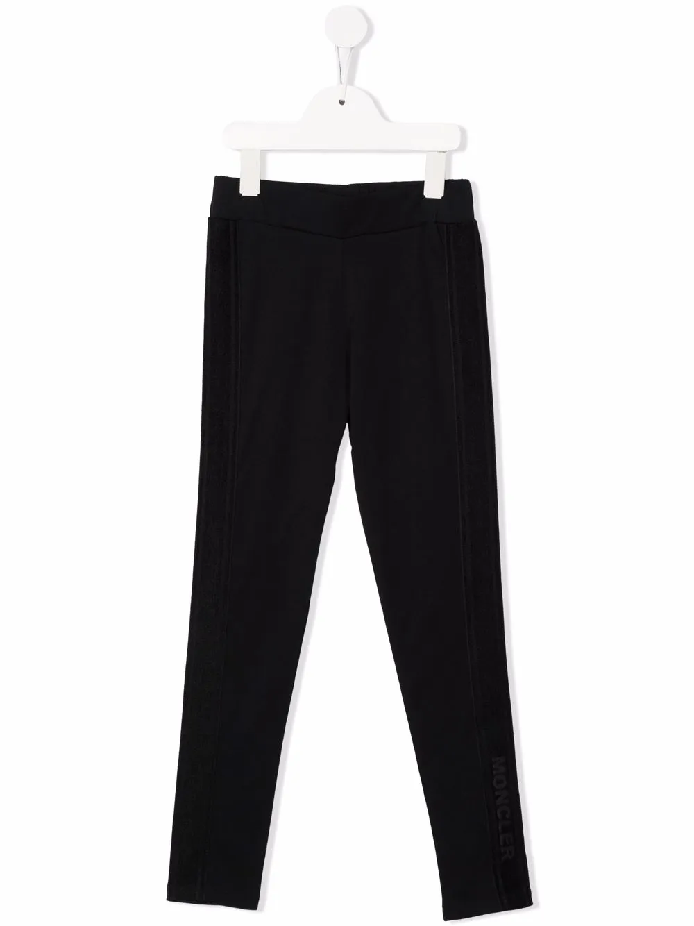 

Moncler Enfant leggins de cuero stretch - Negro