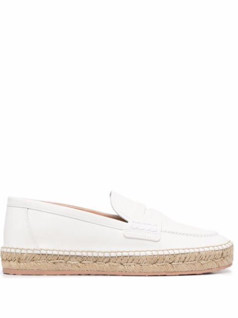 Gianvito Rossi woven raffia espadrilles