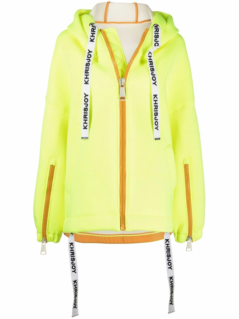 

Khrisjoy hooded oversized zip-front jacket - Yellow