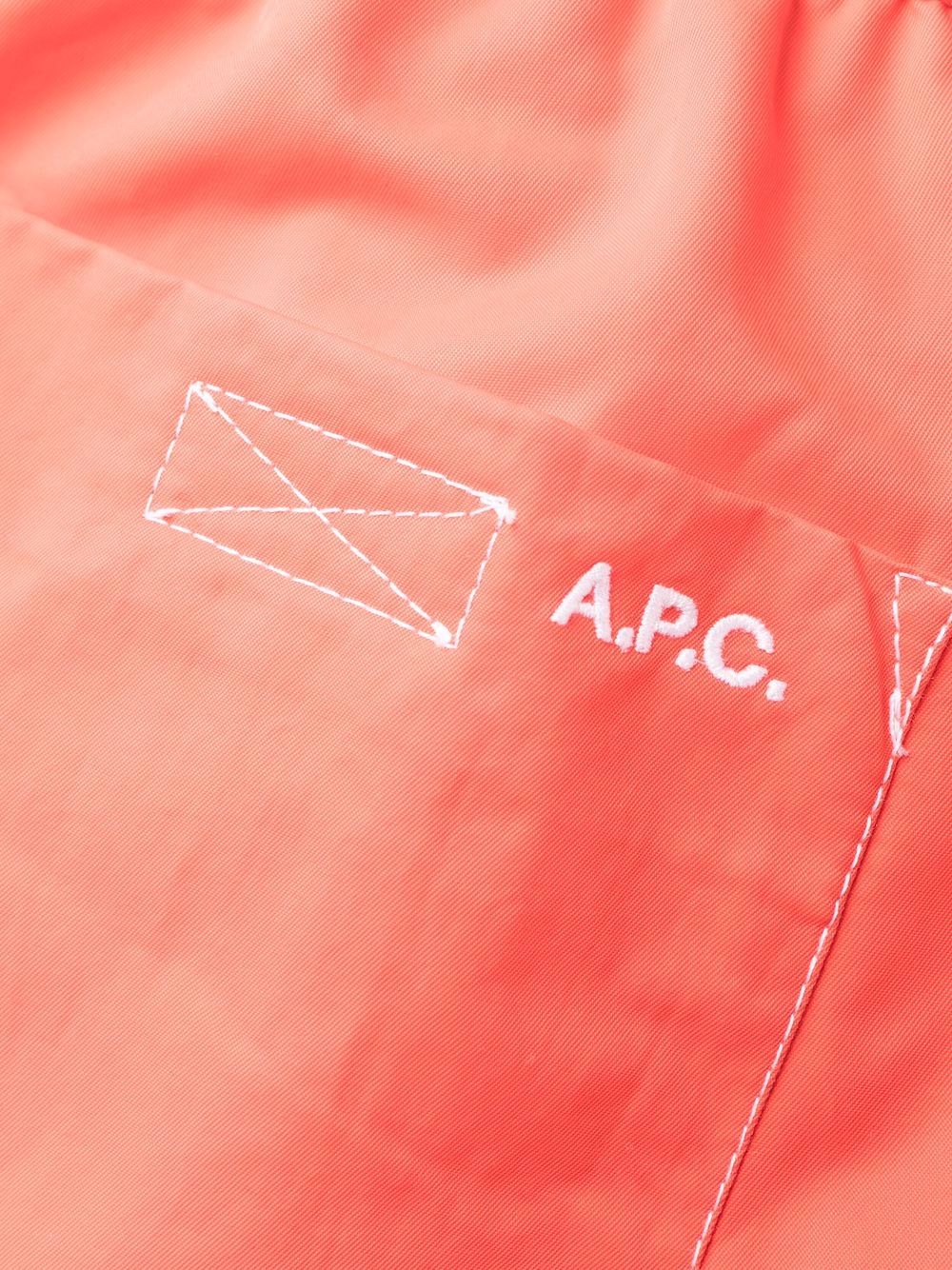 A.P.C. logo-embroidered swimming shorts Men