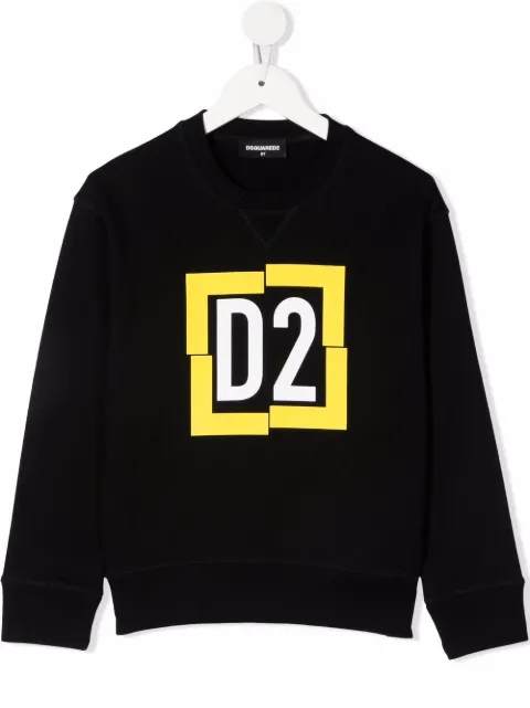 DSQUARED2 KIDS sudadera con cuello redondo y logo estampado