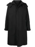 White Mountaineering logo-patch hooded jacket - Black