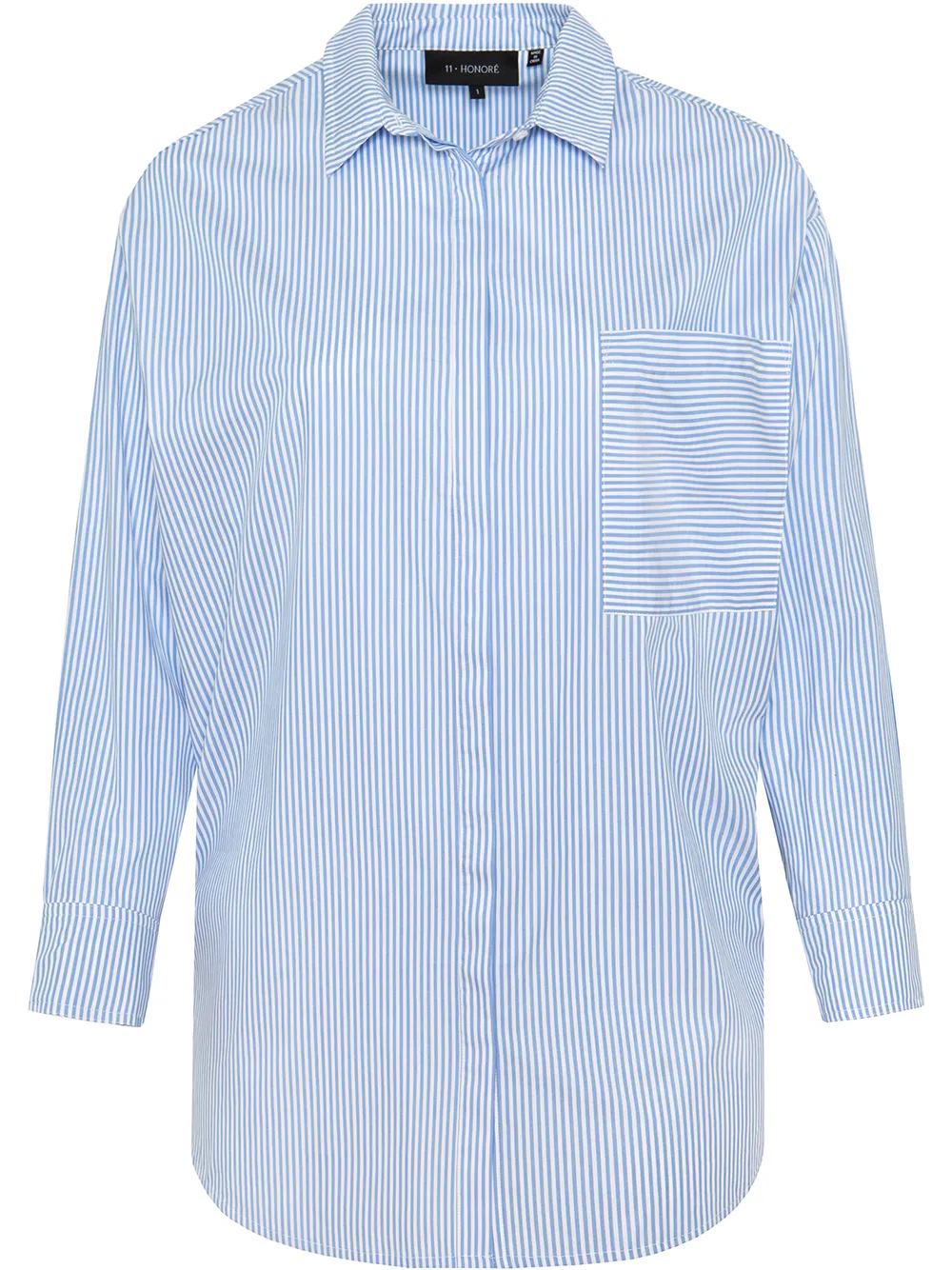 

11 Honoré Maeve oversize striped shirt - Blue