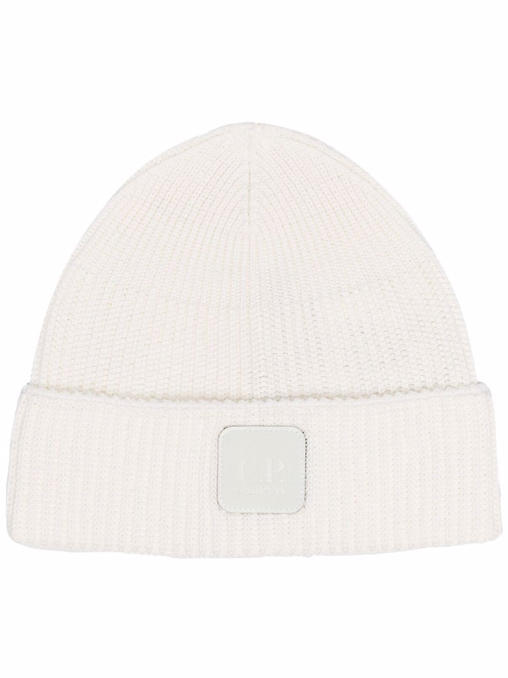 фото C.p. company logo patch ribbed beanie