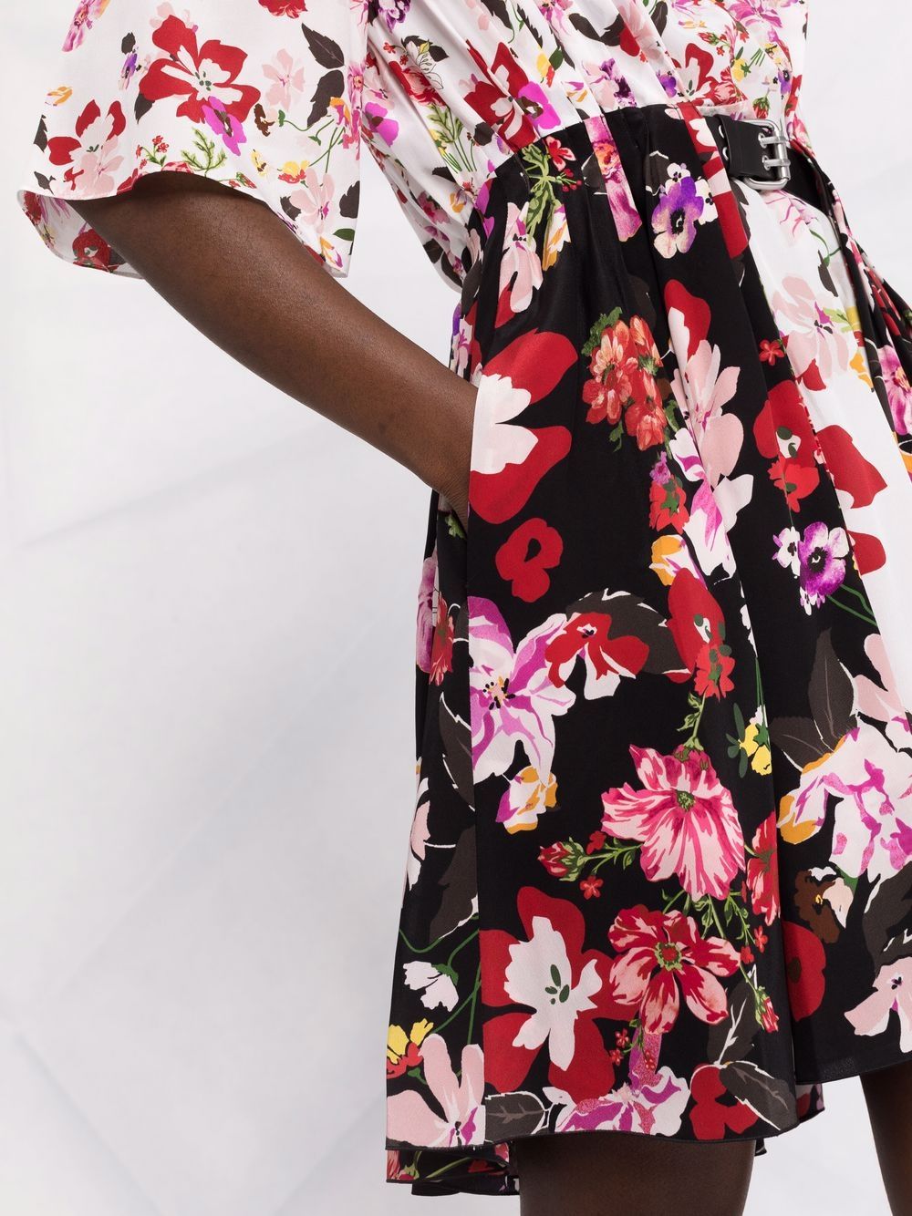 фото Ports 1961 two-tone pleated floral dress