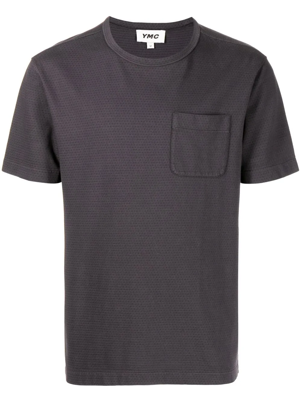 

YMC chest-pocket perforated T-shirt - Grey