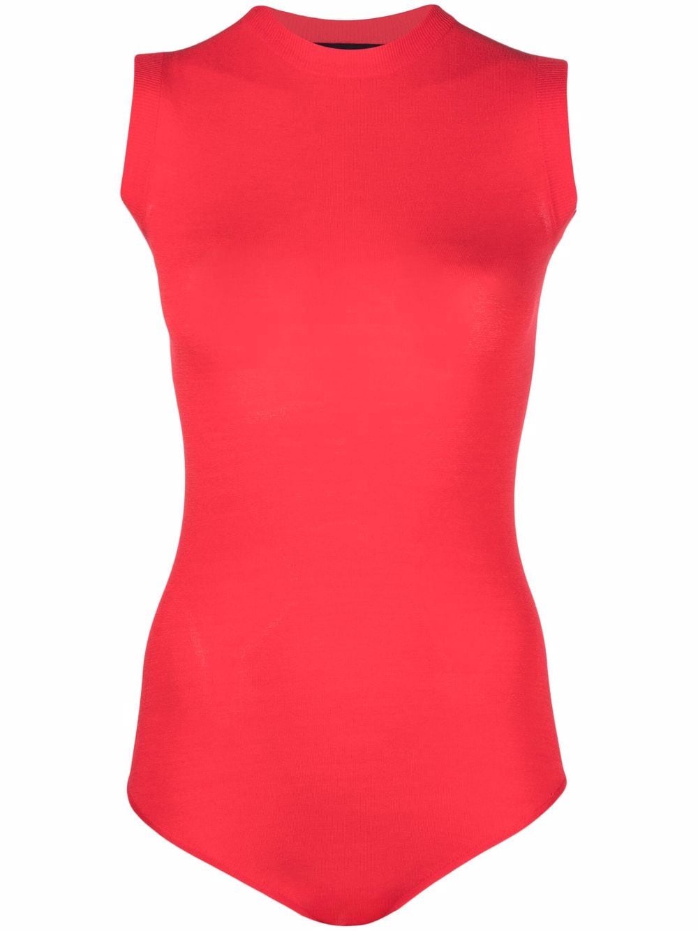 Antonella Rizza Ginger Sleeveless Bodysuit In Red