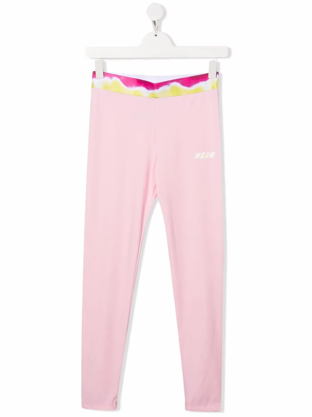 

MSGM Kids leggins rectos con logo estampado - Rosado