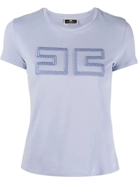 Elisabetta Franchi logo-embroidered Cotton T-shirt - Farfetch