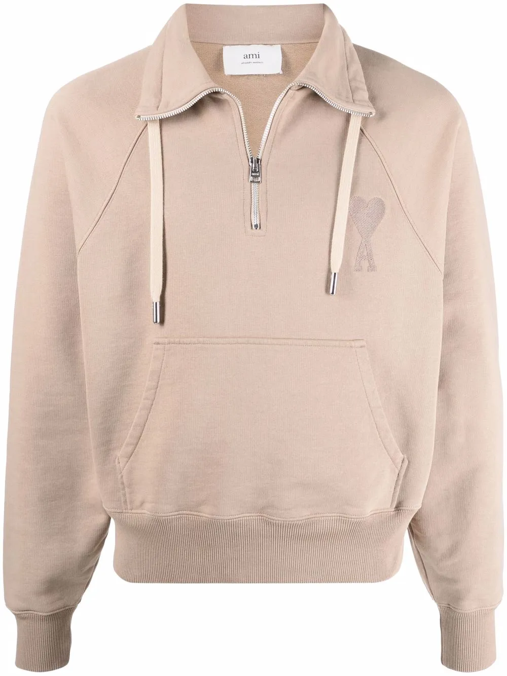 AMI Paris Ami De Coeur half-zip Sweatshirt - Farfetch