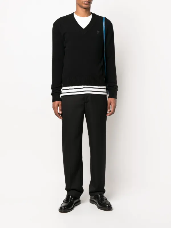 Ami Paris セーター 楽天市場】AMI PARIS アミ パリス AMI DE COEUR V-Neck Sweater アミ